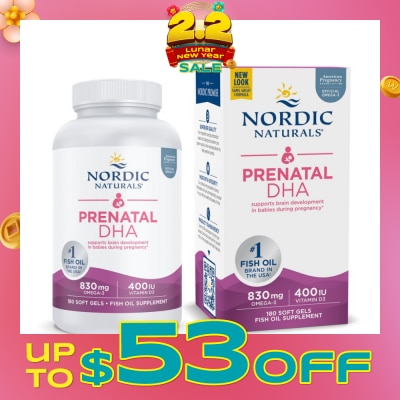 NORDIC NATURALS Prenatal DHA in Fish Gelatin 180 Soft Gels (Expiry: Aug`2026)