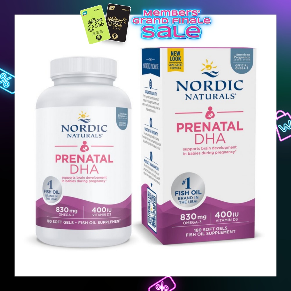 Prenatal DHA in Fish Gelatin 180 Soft Gels (Expiry: Aug`2026)