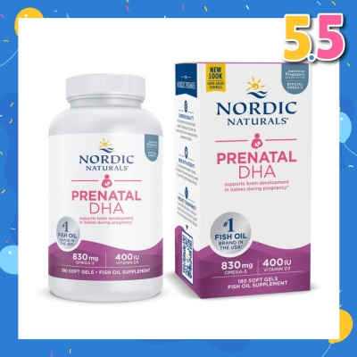 NORDIC NATURALS Prenatal DHA in Fish Gelatin 180 Soft Gels