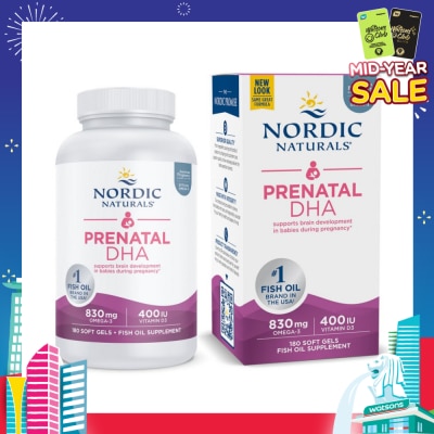 NORDIC NATURALS Prenatal DHA in Fish Gelatin 180 Soft Gels