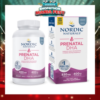 NORDIC NATURALS - Prenatal DHA in Fish Gelatin 180 Soft Gels