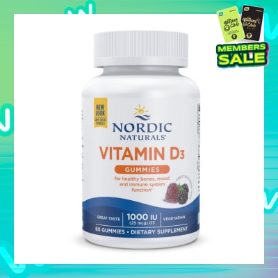 NORDIC NATURALS Vitamin D3 Gummies  (Support Healthy Bones + Immune System Function) 60s
