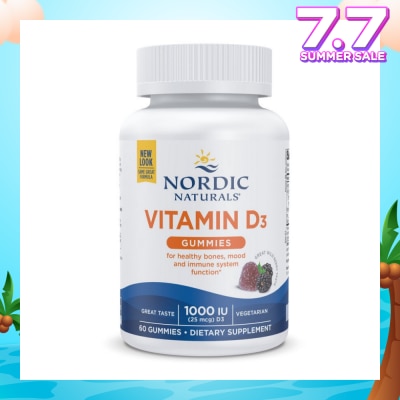 NORDIC NATURALS Vitamin D3 Gummies  (Support Healthy Bones + Immune System Function) 60s