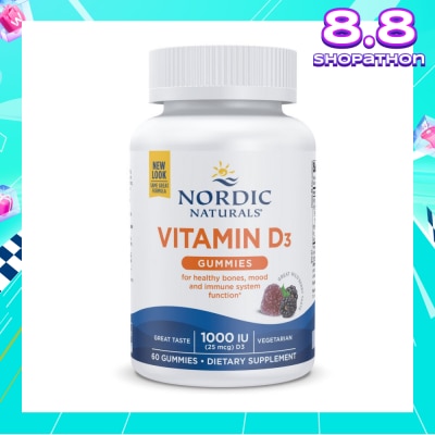 NORDIC NATURALS Vitamin D3 Gummies  (Support Healthy Bones + Immune System Function) 60s