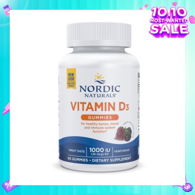 NORDIC NATURALS Vitamin D3 Gummies  (Support Healthy Bones + Immune System Function) 60s (Expiry: Jul`2026)