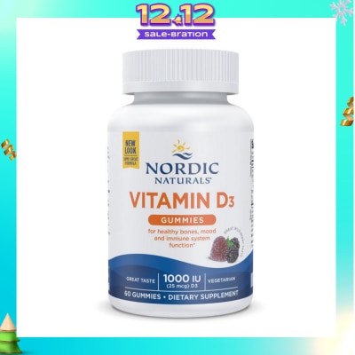 NORDIC NATURALS Vitamin D3 Gummies (Support Healthy Bones + Immune System Function) 60s (Expiry: Jul`2026)