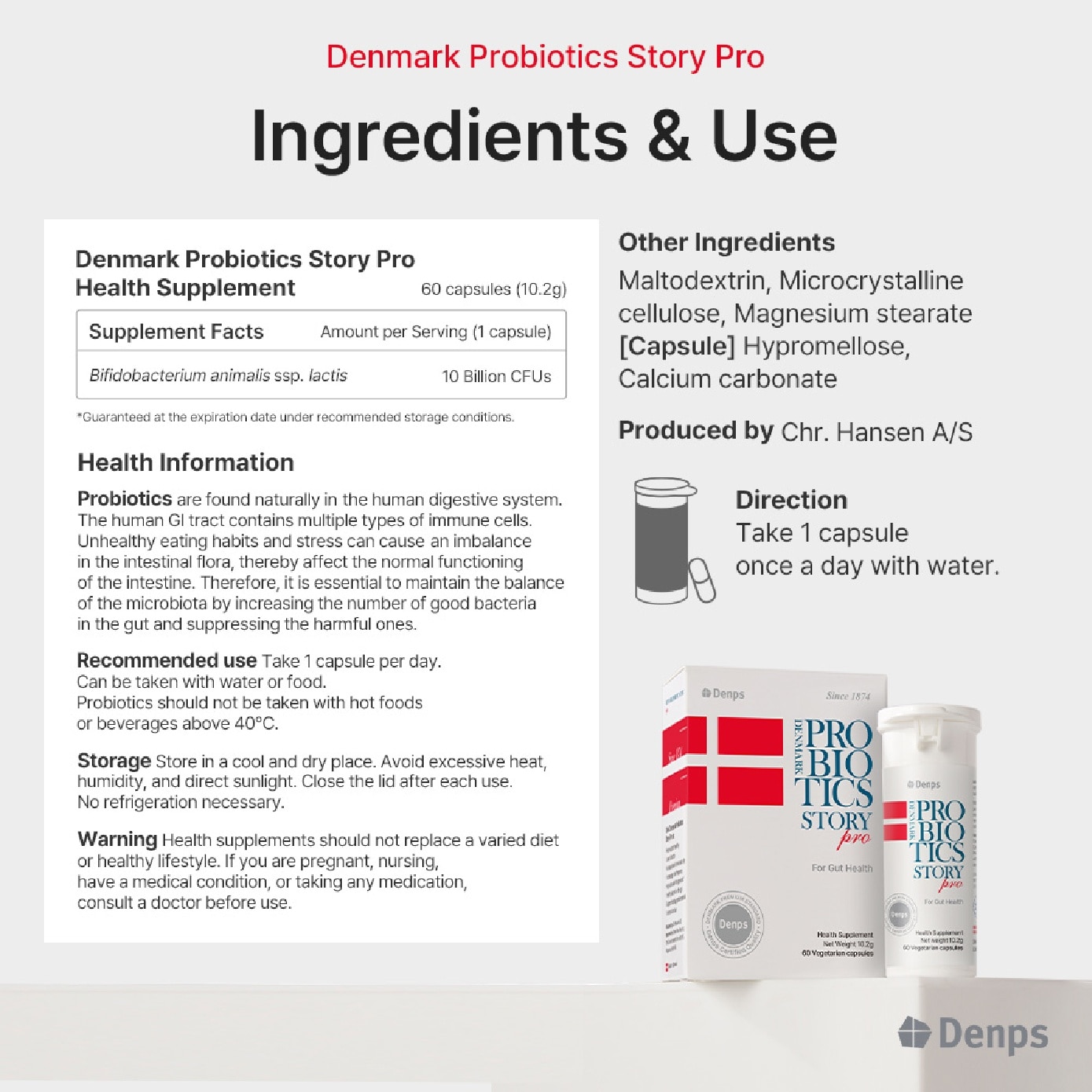 [CNY] Denmark Probiotics Story Pro For Gut Health Vegetarian Capsule 60s