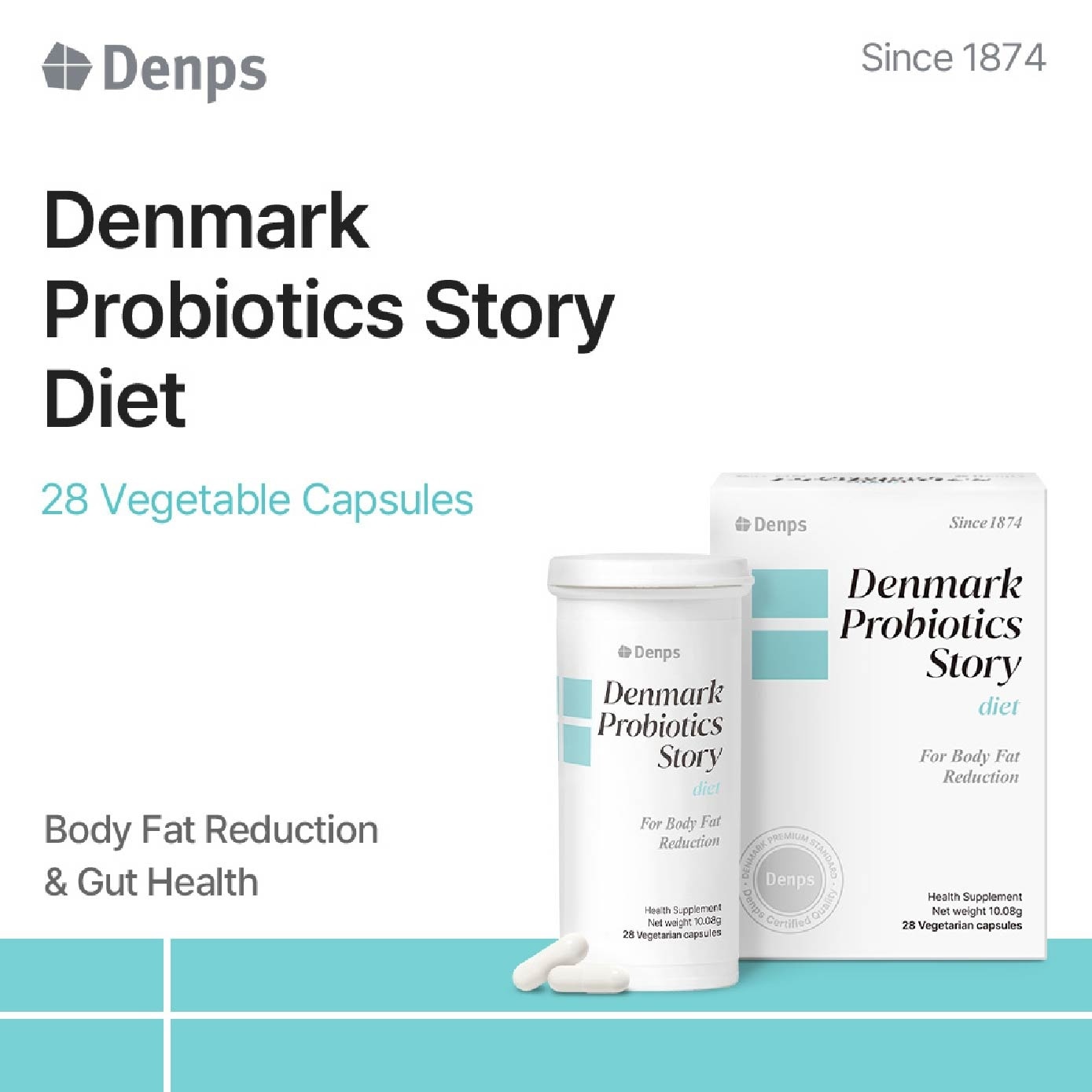 Denmark Probiotics Story Diet For Body Fat Reduction Vegetarian Capsule 28s (Expiry: Aug`2026)