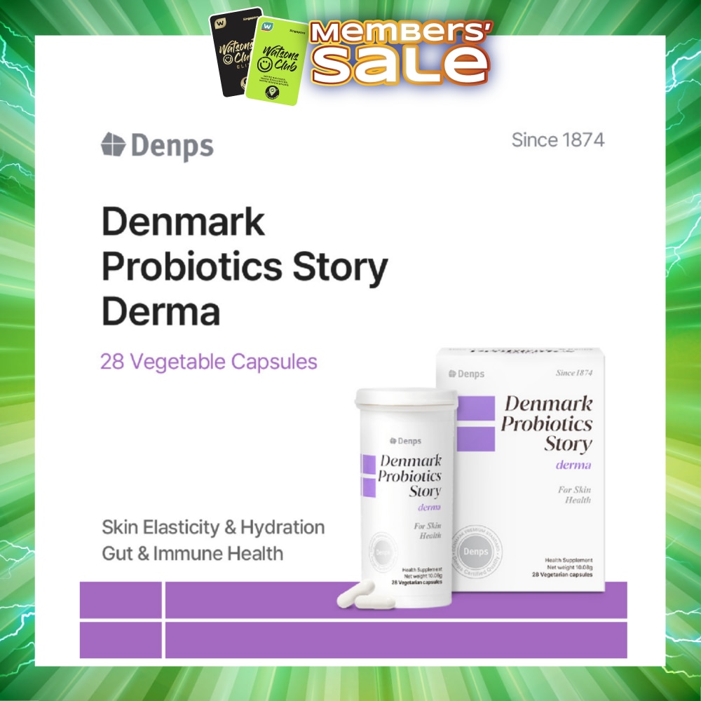 Denmark Probiotics Story Derma For Skin Health Vegetarian Capsule 28s (Expiry: Jan`2027)