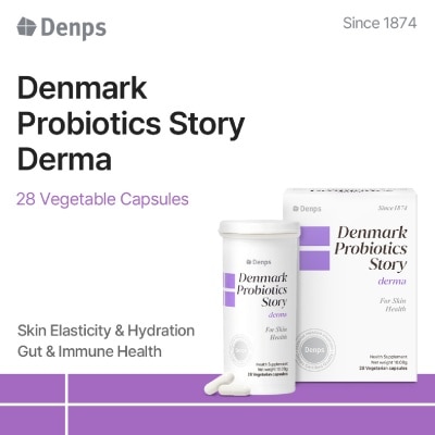DENPS Denmark Probiotics Story Derma For Skin Health Vegetarian Capsule 28s
