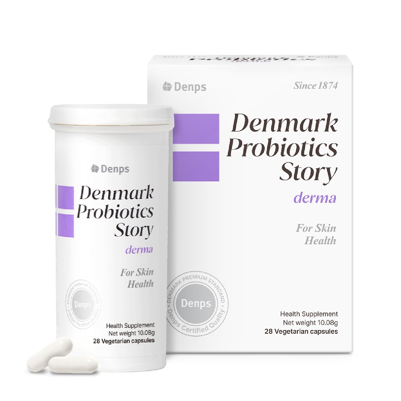 Denmark Probiotics Story Derma For Skin Health Vegetarian Capsule 28s