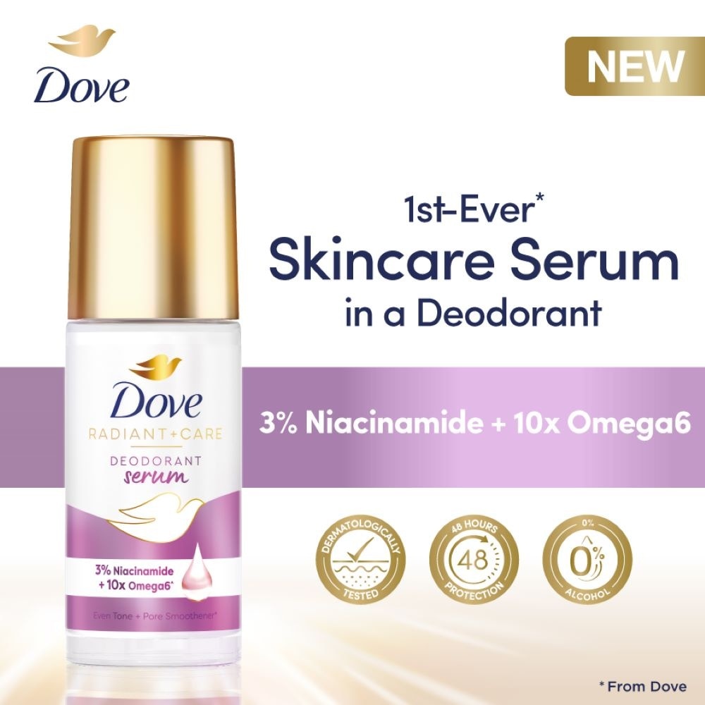 Radiant + Care Deodorant Serum Roll-on 3% Niacinamide + 10x Omega6 45ml