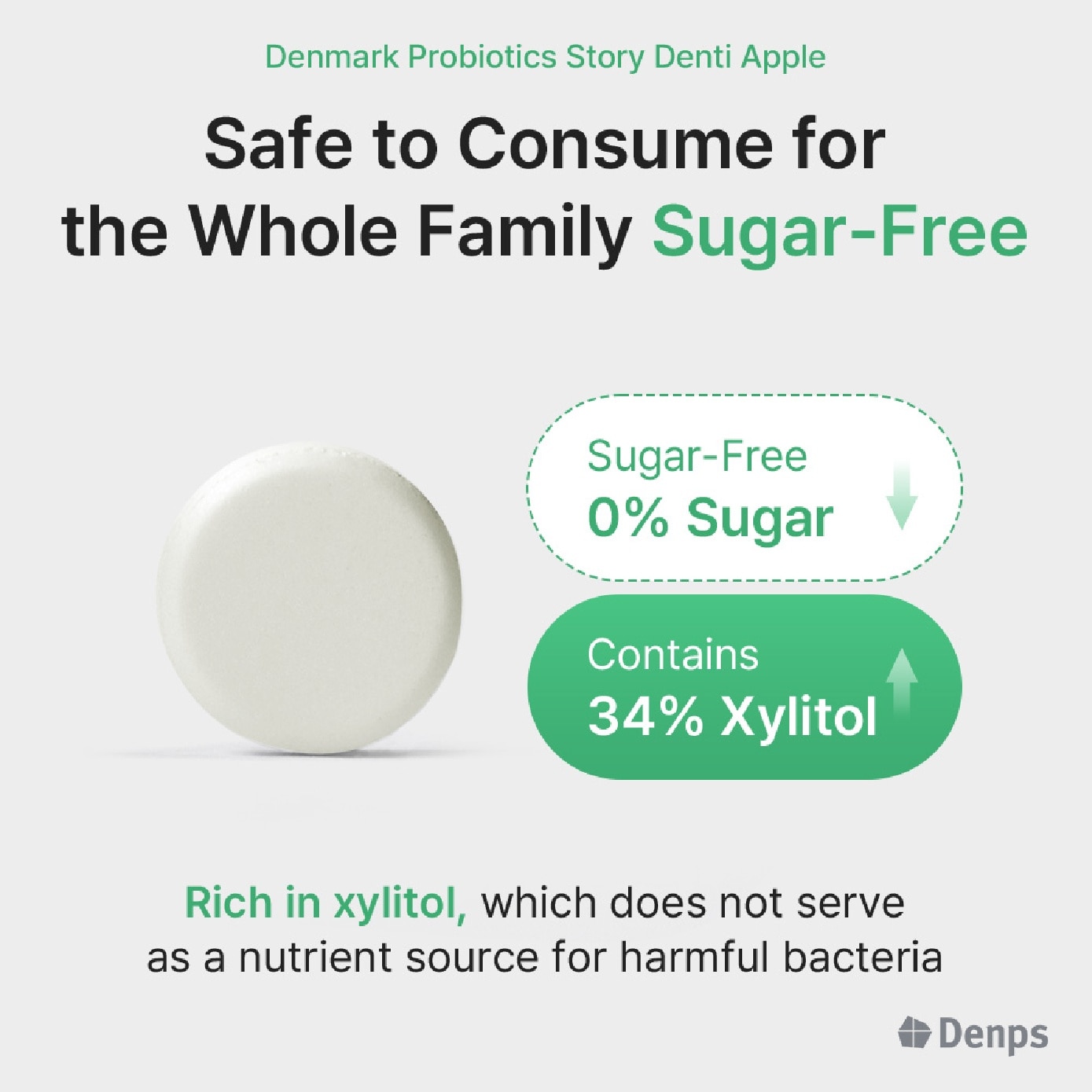 [CNY] Denmark Probiotics Story Denti Apple For Oral Health Chewable Tablet 30s