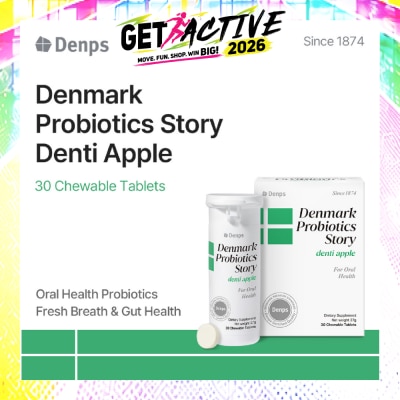 DENPS - Denmark Probiotics Story Denti Apple For Oral Health Chewable Tablet 30s (Expiry: Aug`2027) image