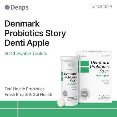 DENPS [CNY] Denmark Probiotics Story Denti Apple For Oral Health Chewable Tablet 30s