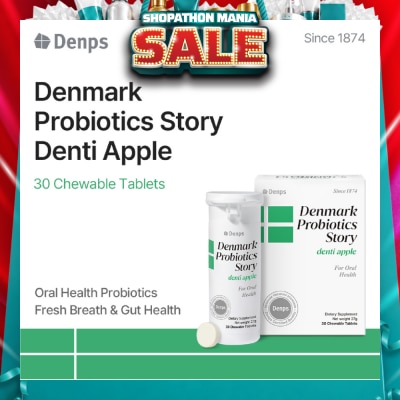 DENPS - Denmark Probiotics Story Denti Apple For Oral Health Chewable Tablet 30s
