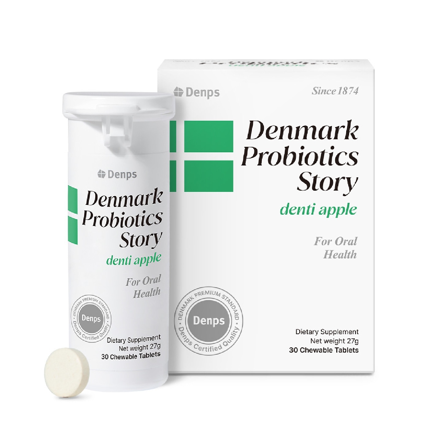 [CNY] Denmark Probiotics Story Denti Apple For Oral Health Chewable Tablet 30s
