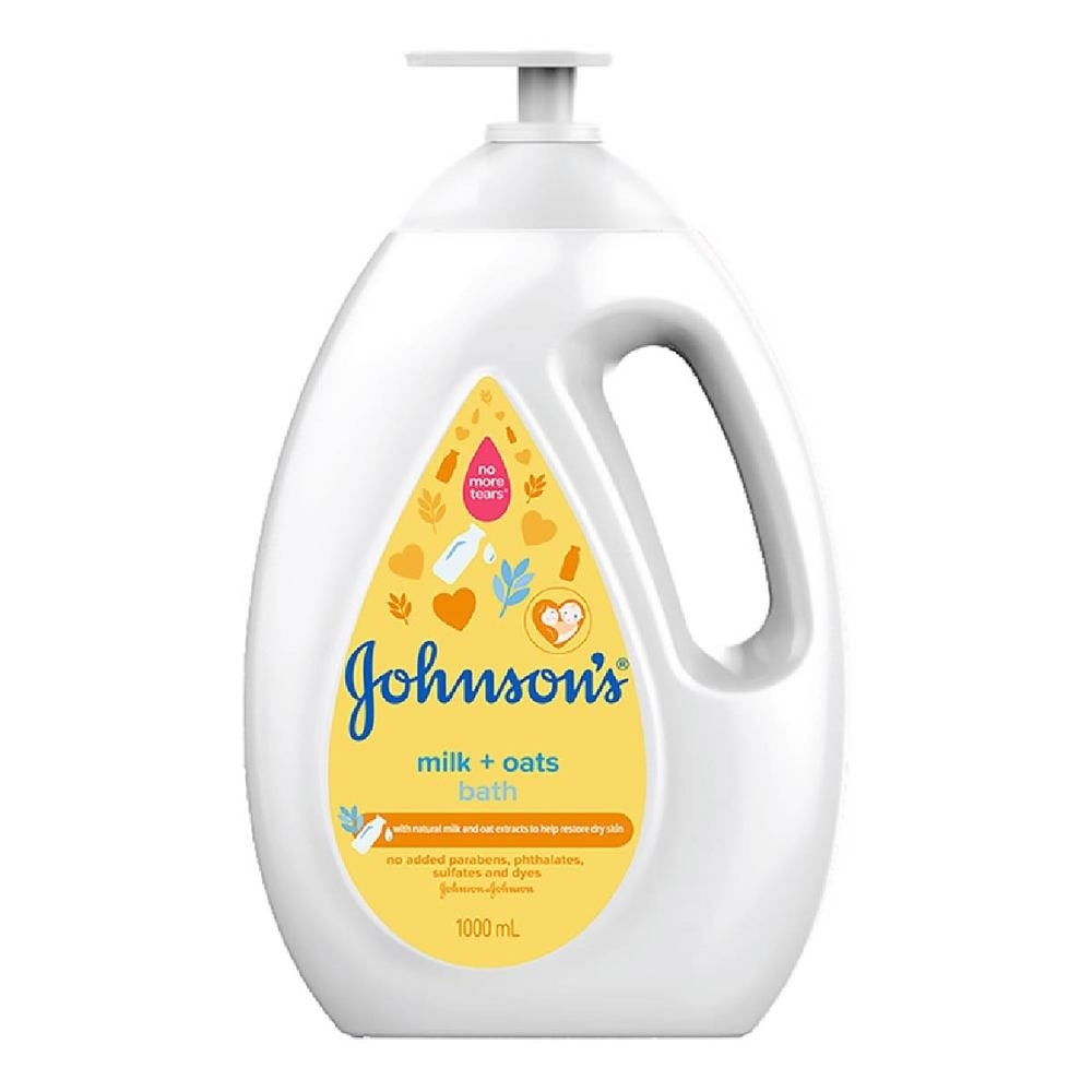 Baby Milk + Oats Moisturizing Bath Cleanses Without Drying (Washes Away 99.9% Germs) 1000ml