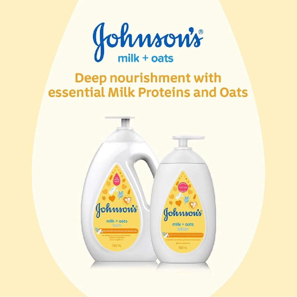 Baby Milk + Oats Moisturizing Bath Cleanses Without Drying (Washes Away 99.9% Germs) 1000ml