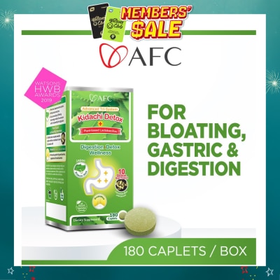 AFC - Kidachi Detox Supplement softgel (Probiotics for Digestion & Detox Cleanse for Bloating Gastric Constipation Burping Heartburn & Stomach Discomfort) 180s