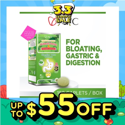 AFC Kidachi Detox Dietary Supplement Softgel (Probiotics For Digestion & Detox Cleanse For Bloating Gastric Constipation Burping Heartburn & Stomach Discomfort) 180s