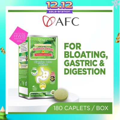 AFC Kidachi Detox Dietary Supplement Softgel (Probiotics For Digestion & Detox Cleanse For Bloating Gastric Constipation Burping Heartburn & Stomach Discomfort) 180s