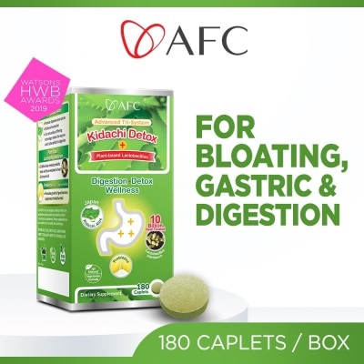 AFC Kidachi Detox Dietary Supplement Softgel (Probiotics For Digestion & Detox Cleanse For Bloating Gastric Constipation Burping Heartburn & Stomach Discomfort) 180s