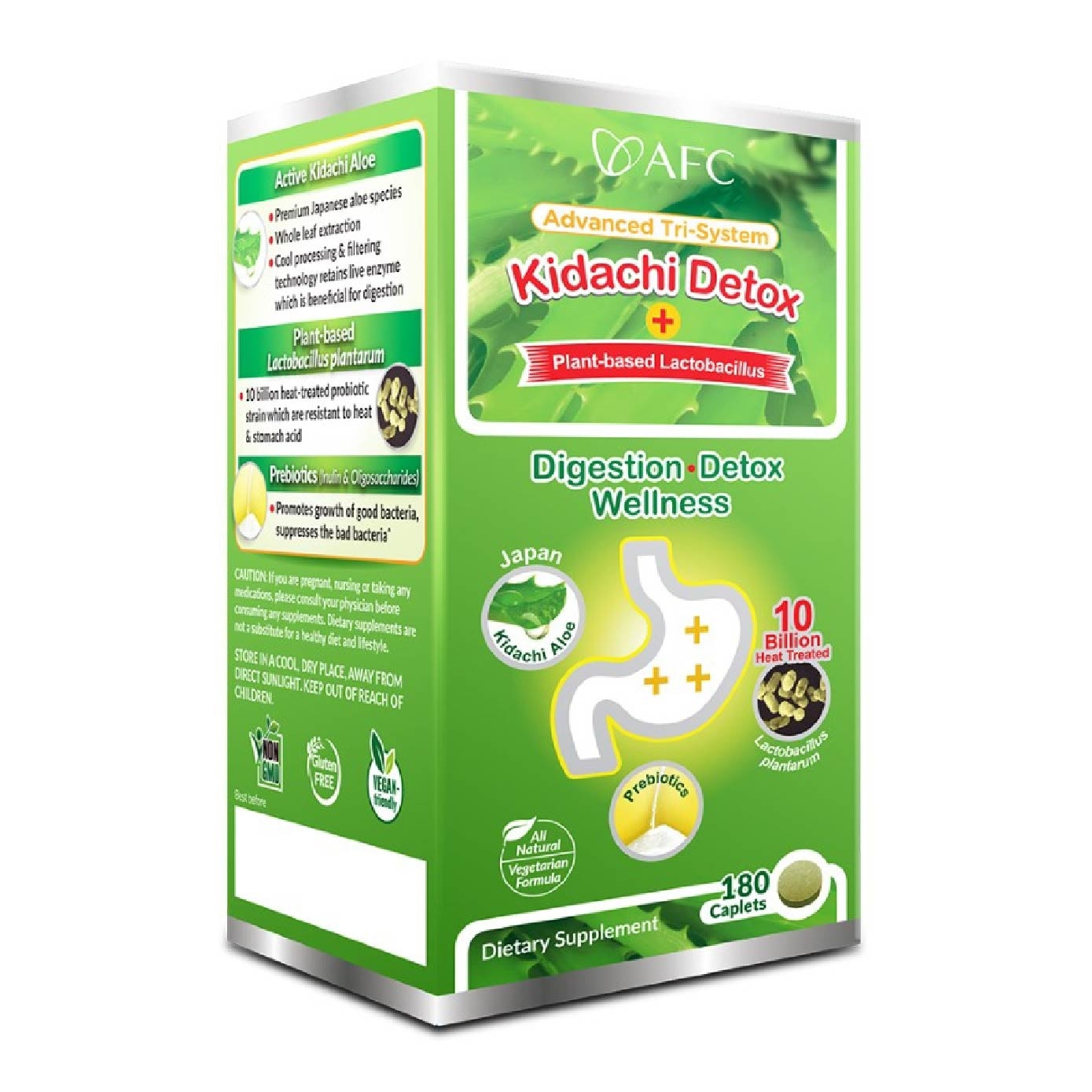 Kidachi Detox Supplement softgel (Probiotics for Digestion & Detox Cleanse for Bloating Gastric Constipation Burping Heartburn & Stomach Discomfort) 180s