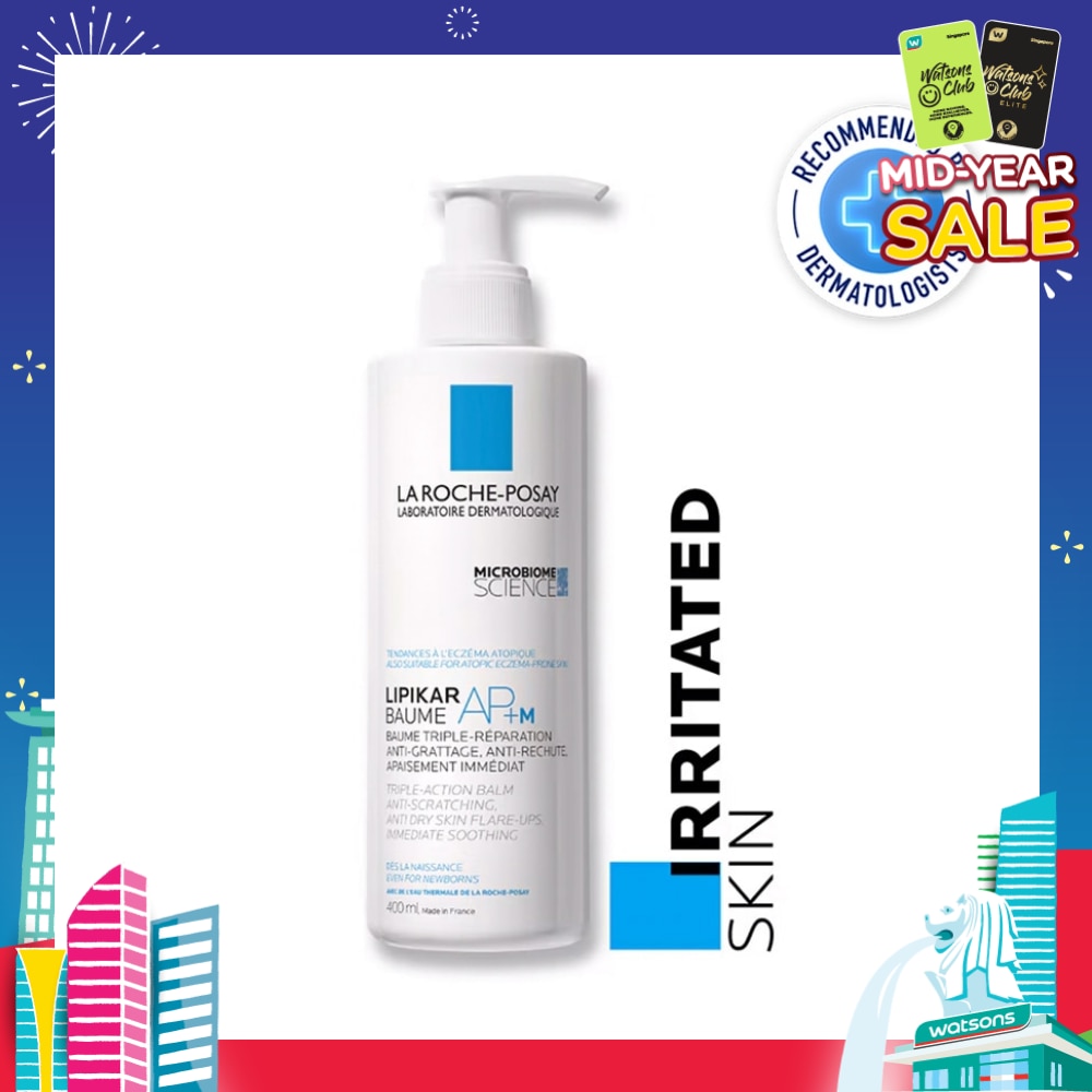 Lipikar Baume AP+M (Anti-Scratching Body Moisturiser with Niacinamide for Eczema-Prone Skin & Babies) 400ml