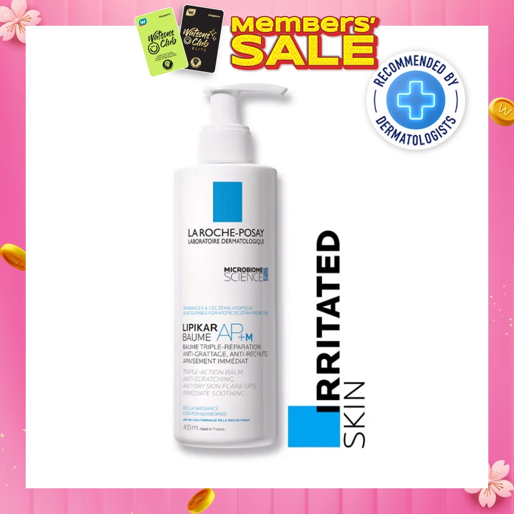 Lipikar Baume AP+M (Anti-Scratching Body Moisturiser with Niacinamide for Eczema-Prone Skin & Babies) 400ml