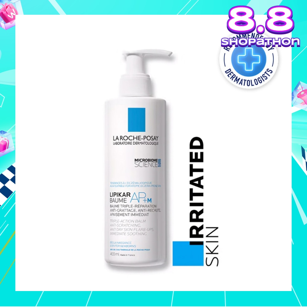 Lipikar Baume AP+M (Anti-Scratching Body Moisturiser with Niacinamide for Eczema-Prone Skin & Babies) 400ml