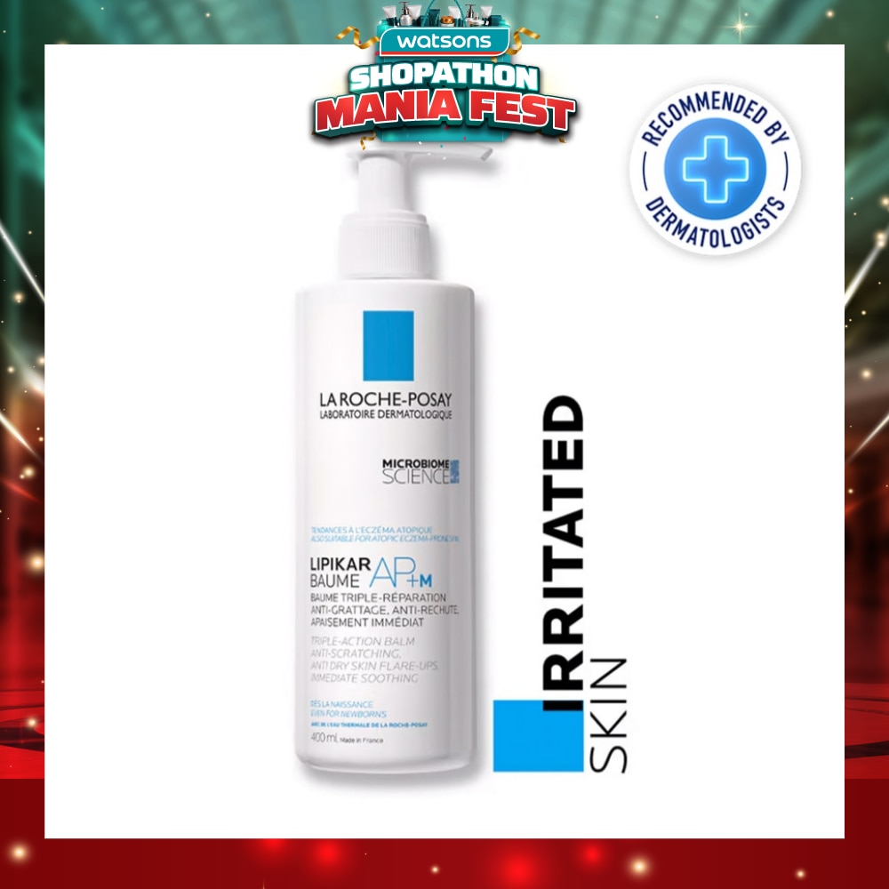 Lipikar Baume AP+M (Anti-Scratching Body Moisturiser with Niacinamide for Eczema-Prone Skin & Babies) 400ml
