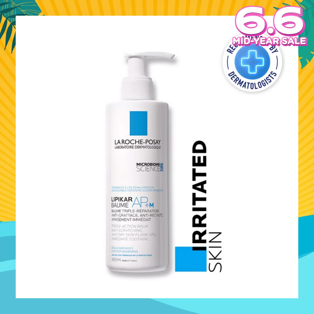 Lipikar Baume AP+M (Anti-Scratching Body Moisturiser with Niacinamide for Eczema-Prone Skin & Babies) 400ml