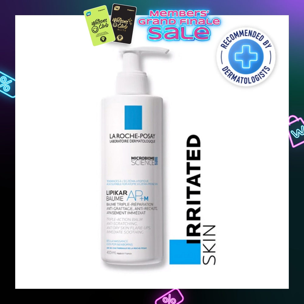 Lipikar Baume AP+M (Anti-Scratching Body Moisturiser with Niacinamide for Eczema-Prone Skin & Babies) 400ml