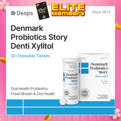 DENPS Denmark Probiotics Story Denti Xylitol For Oral Health Chewable Tablet 30s