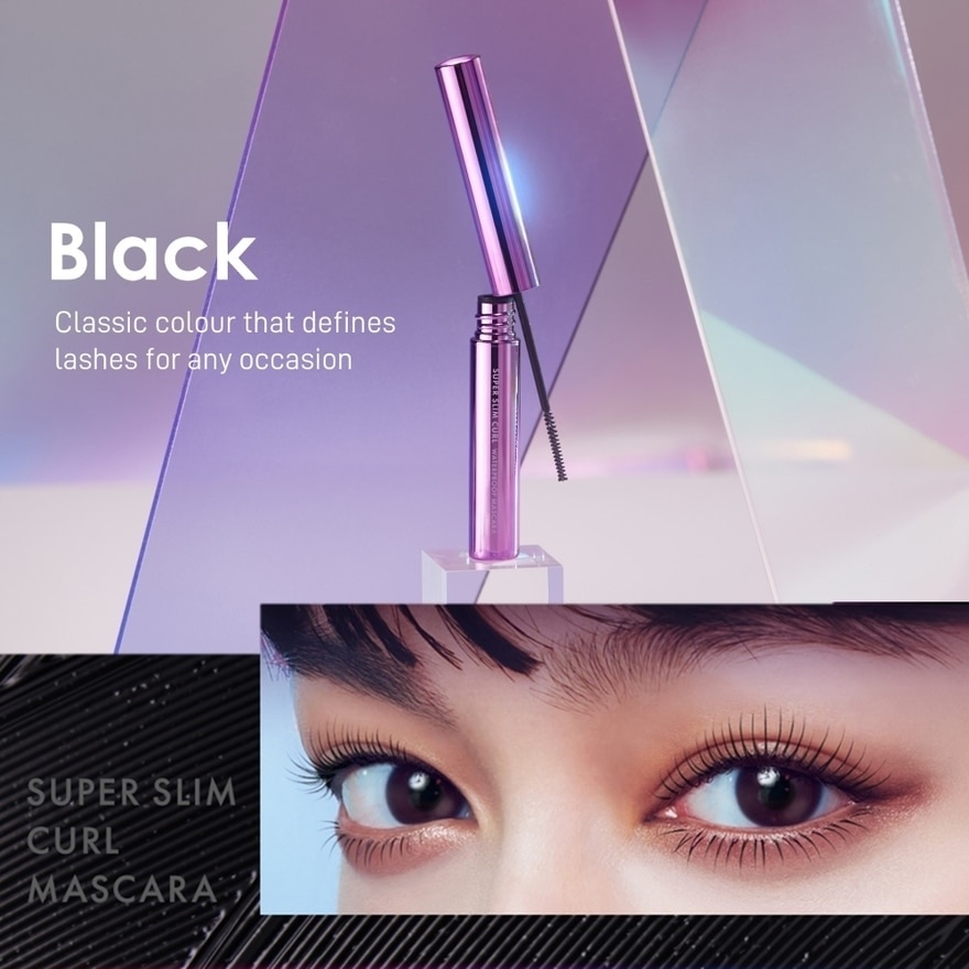 Super Slim Curl Waterproof Mascara (Black) 1s