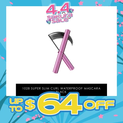 1028 - Super Slim Curl Waterproof Mascara (Black) 1s