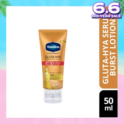 VASELINE Healthy Bright Gluta-HYA Serum Burst Lotion SPF 50 PA+++ (For Maximum Glowing Skin) 50ml