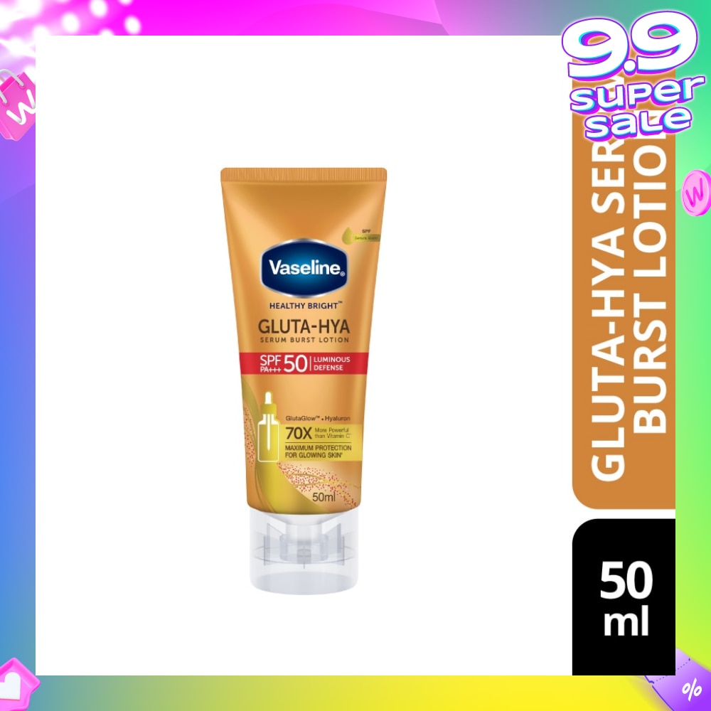 Healthy Bright Gluta-HYA Serum Burst Lotion SPF 50 PA+++ (For Maximum Glowing Skin) 50ml