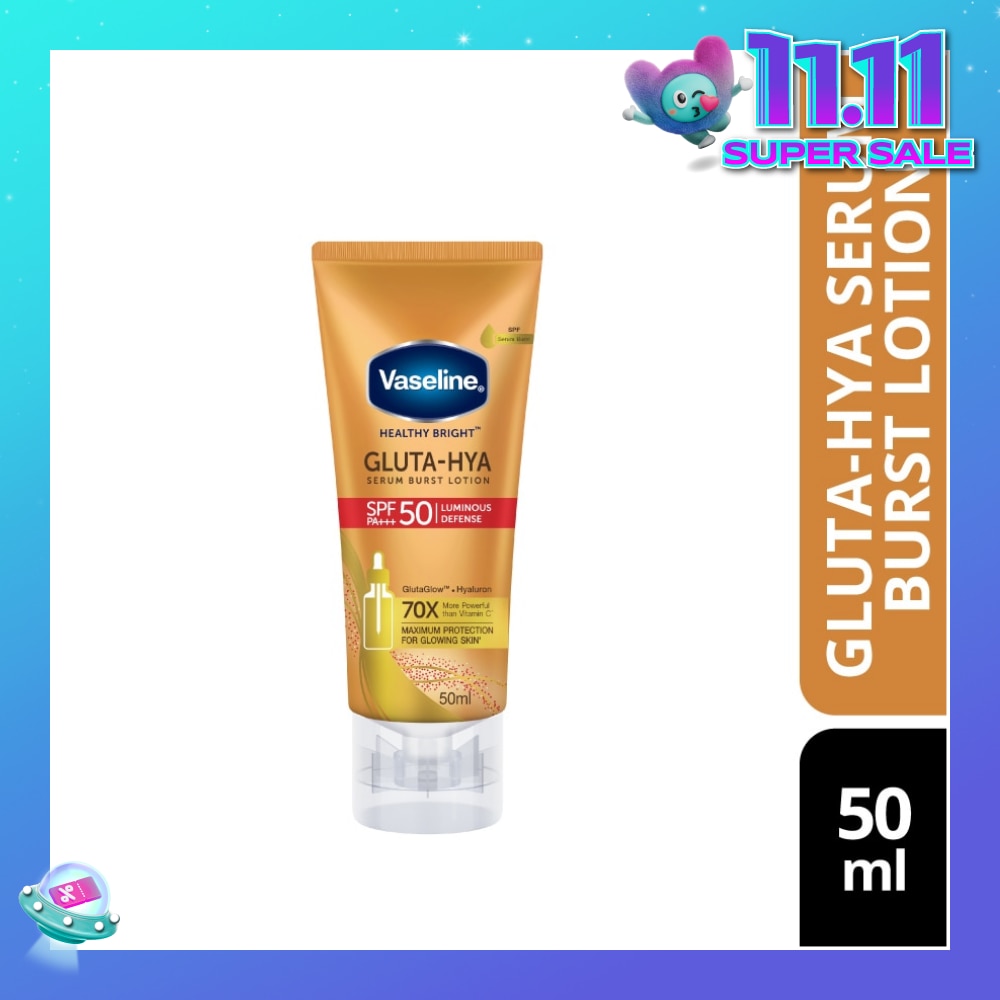 Healthy Bright Gluta-HYA Serum Burst Lotion SPF 50 PA+++ (For Maximum Glowing Skin) 50ml