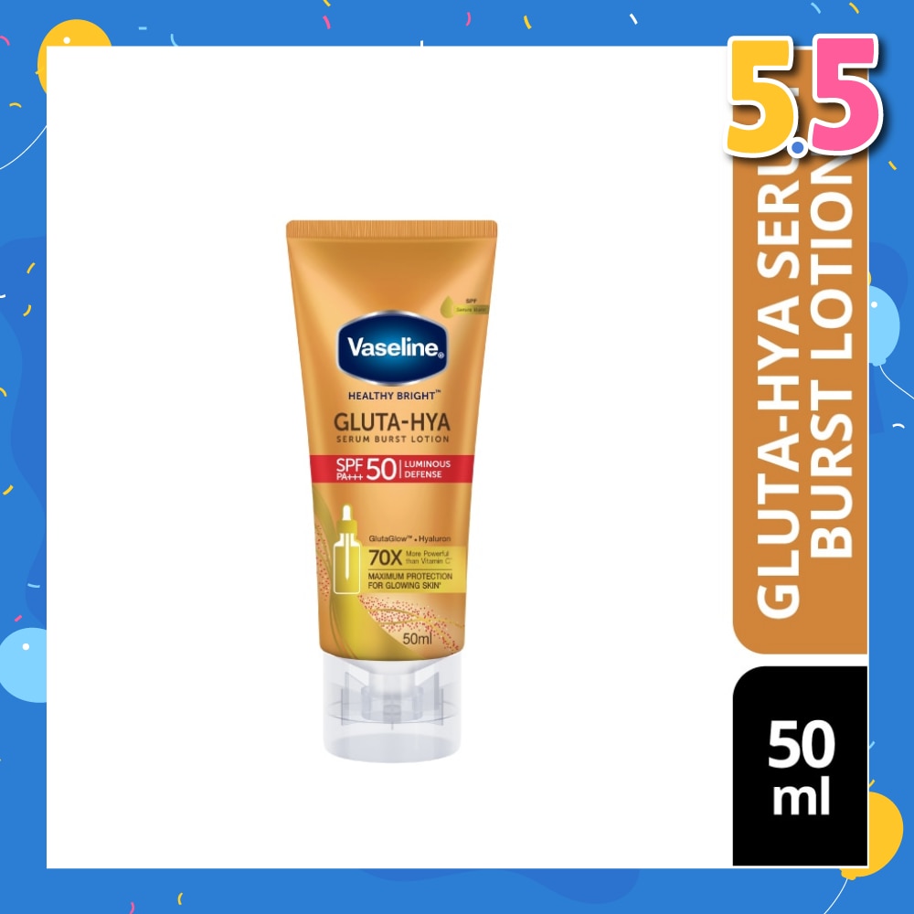 Healthy Bright Gluta-HYA Serum Burst Lotion SPF 50 PA+++ (For Maximum Glowing Skin) 50ml