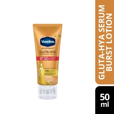 VASELINE Healthy Bright Gluta-HYA Serum Burst Lotion SPF 50 PA+++ (For Maximum Glowing Skin) 50ml