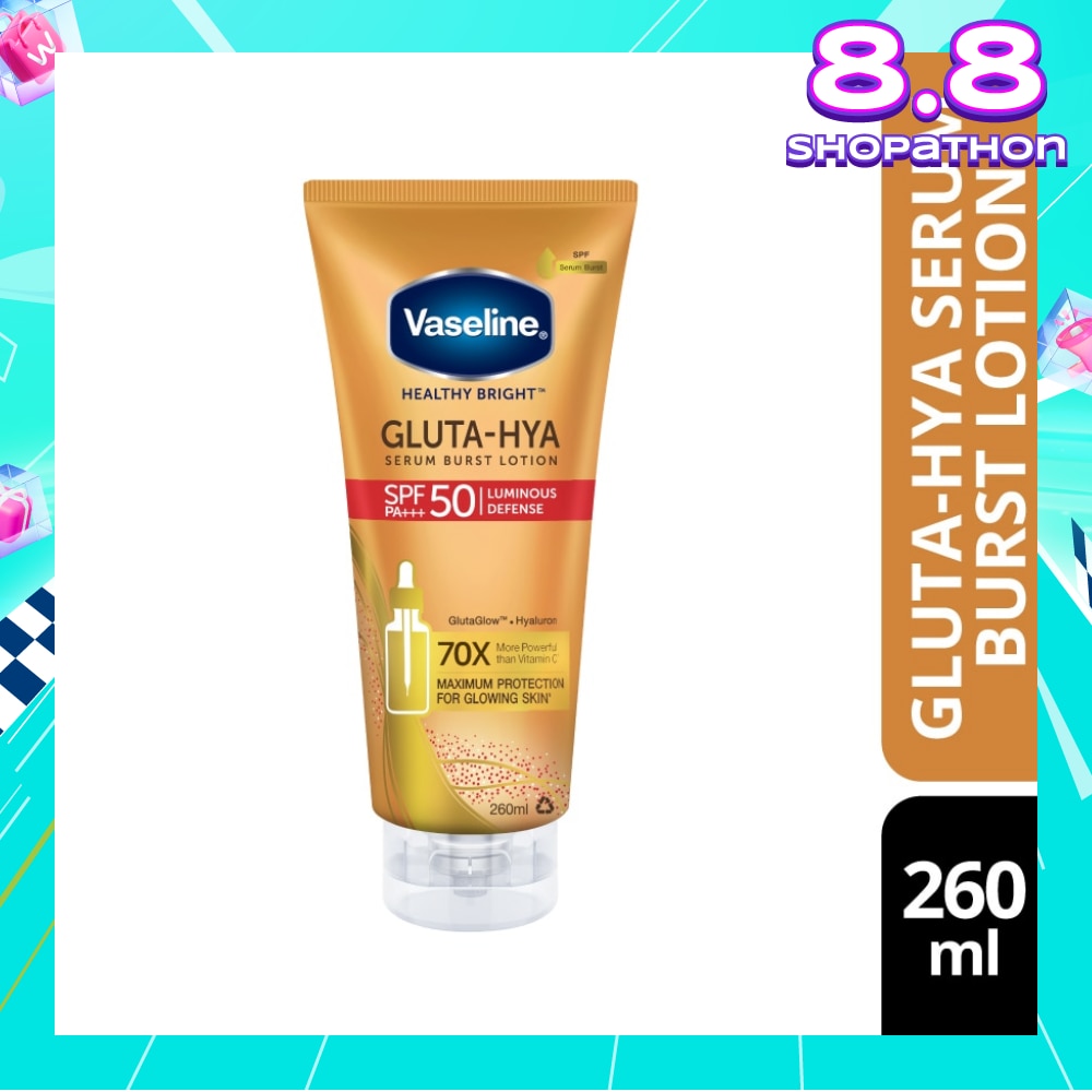Healthy Bright Gluta-HYA Serum Burst Lotion SPF 50 PA+++ (For Maximum Glowing Skin) 260ml