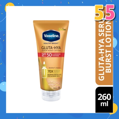 VASELINE Healthy Bright Gluta-HYA Serum Burst Lotion SPF 50 PA+++ (For Maximum Glowing Skin) 260ml