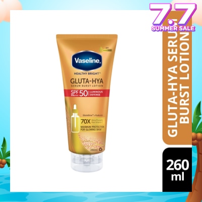 VASELINE Healthy Bright Gluta-HYA Serum Burst Lotion SPF 50 PA+++ (For Maximum Glowing Skin) 260ml