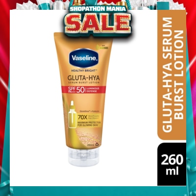 VASELINE - Healthy Bright Gluta-HYA Serum Burst Lotion SPF 50 PA+++ (For Maximum Glowing Skin) 260ml