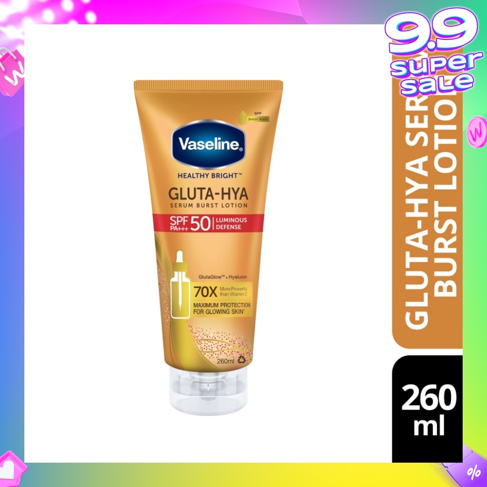 Healthy Bright Gluta-HYA Serum Burst Lotion SPF 50 PA+++ (For Maximum Glowing Skin) 260ml