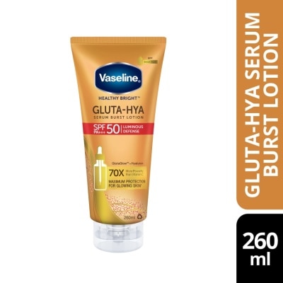 VASELINE Healthy Bright Gluta-HYA Serum Burst Lotion SPF 50 PA+++ (For Maximum Glowing Skin) 260ml