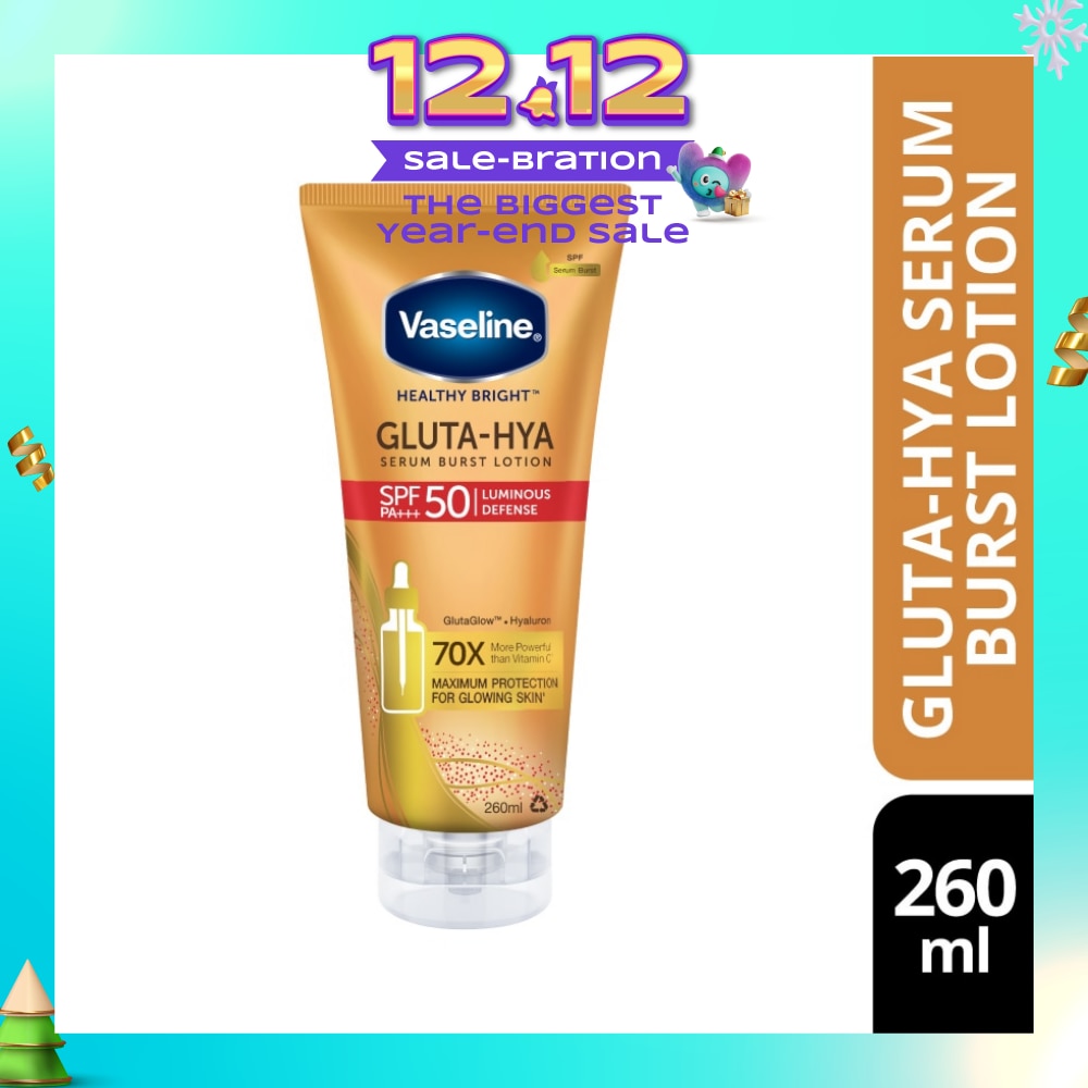 Healthy Bright Gluta-HYA Serum Burst Lotion SPF 50 PA+++ (For Maximum Glowing Skin) 260ml