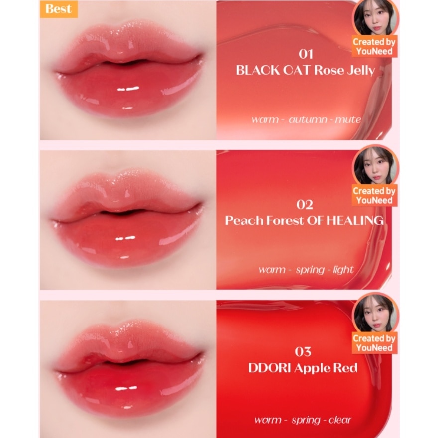Over Glowy Tint 01 Black Cat Rose Jelly 1s